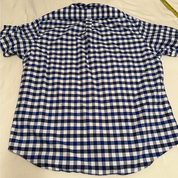 Ralph Lauren collared Button Down Blue White Checkered Short Sleeve Shirt XXL - Picture 7 of 12